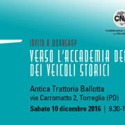 Workshop: verso l'accademia del restauro dei veicoli storici